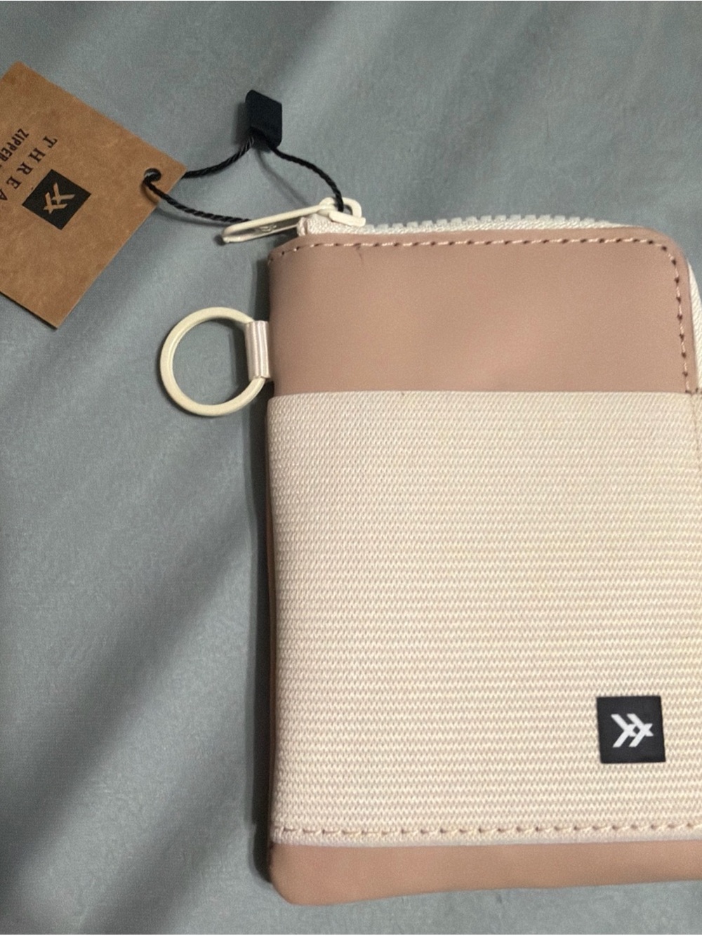 Universal Thread Two-Tone Pink and Cream Zip Wallet